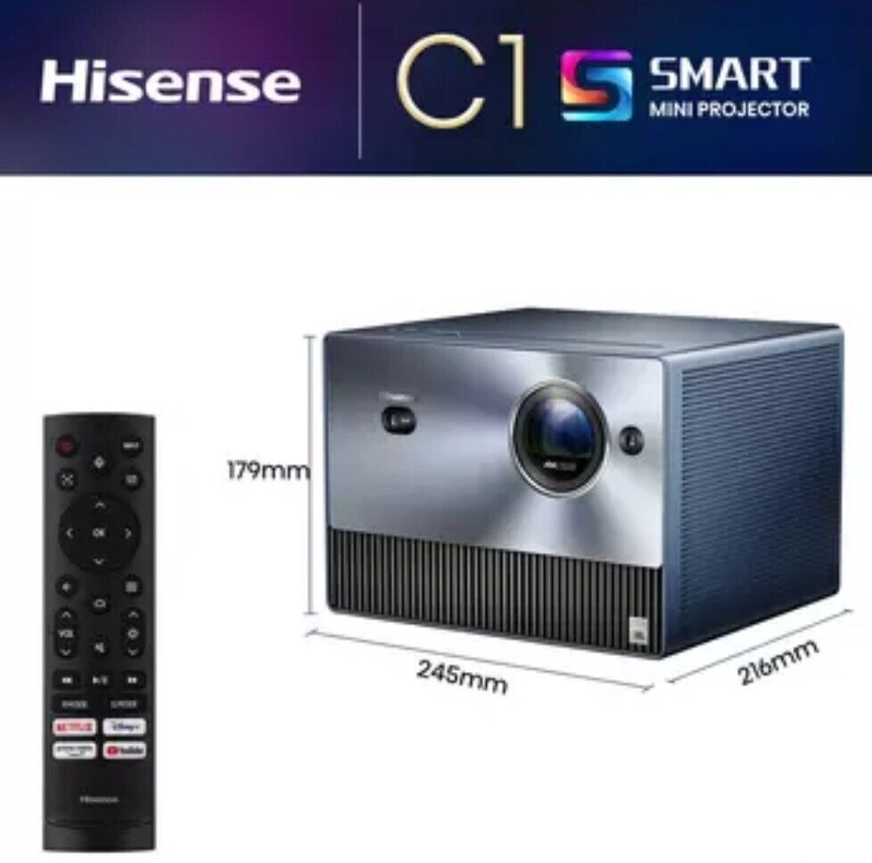 Hisense Smart Mini Projector, Silver C1TUK + Free Delivery / VAT incl
