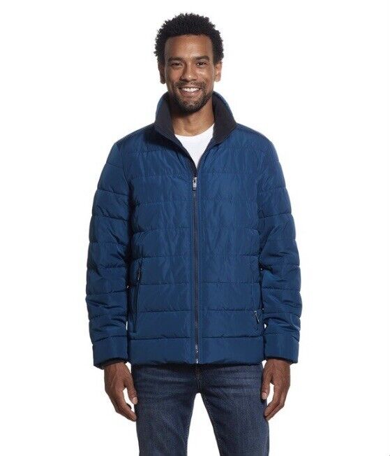 Weatherproof Ultra Luxe Men's Puffer Jacket in Blue Size M Medium