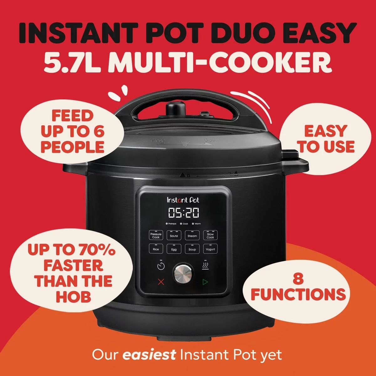 Instant Pot Duo Easy Multi-Cooker, 5.7L