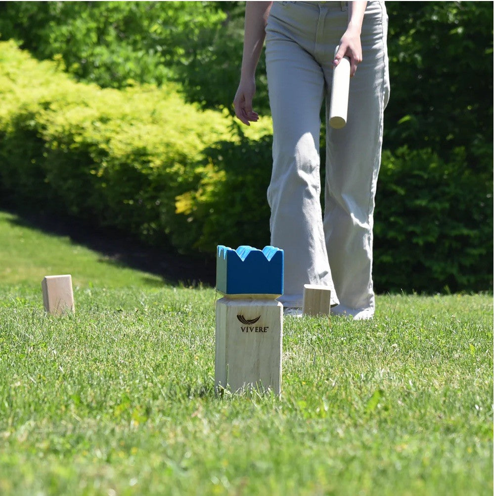 Vivere Kubb Tournament Edition Outdoor Wooden Game