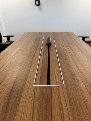 Boardroom Meeting Table Office Furniture 2.5m x 1.2m Birch Wood Effect VAT