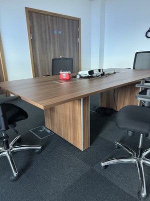 Boardroom Meeting Table Office Furniture 2.5m x 1.2m Birch Wood Effect VAT