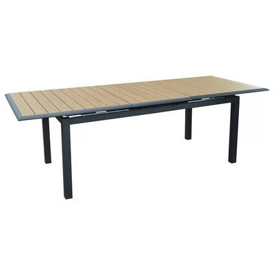 Dining Garden Set Pro Loisirs Louisiane 6 Piece Modern Wood Look Extendable