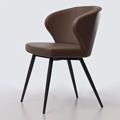 Peressini Doris Brown Faux Leather Dining Chair