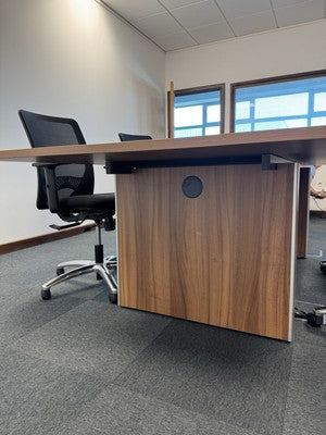 Boardroom Meeting Table Office Furniture 2.5m x 1.2m Birch Wood Effect VAT