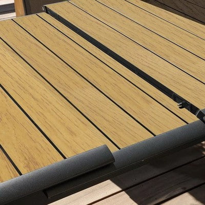 Dining Garden Set Pro Loisirs Louisiane 6 Piece Modern Wood Look Extendable