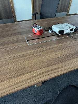 Boardroom Meeting Table Office Furniture 2.5m x 1.2m Birch Wood Effect VAT