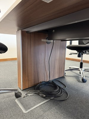 Boardroom Meeting Table Office Furniture 2.5m x 1.2m Birch Wood Effect VAT