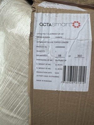 Dormeo Octasmart Plus Mattress Topper, King 150x200cm ,100% Memory Foam