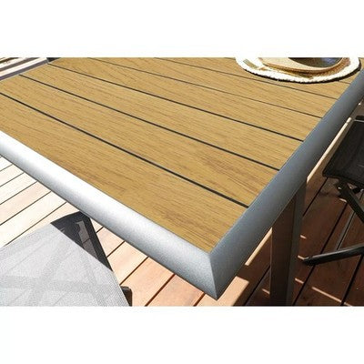 Dining Garden Set Pro Loisirs Louisiane 6 Piece Modern Wood Look Extendable