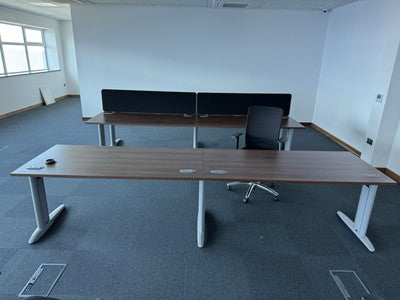 Boardroom Meeting Table Office Furniture 2.5m x 1.2m Birch Wood Effect VAT