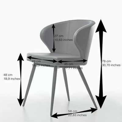 Peressini Doris Brown Faux Leather Dining Chair