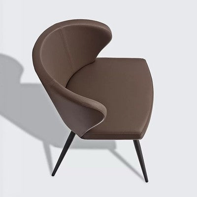 Peressini Doris Brown Faux Leather Dining Chair