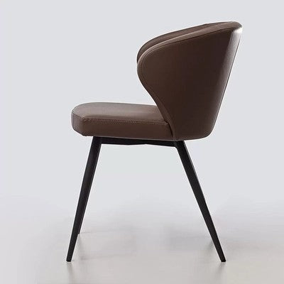 Peressini Doris Brown Faux Leather Dining Chair
