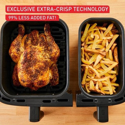 Tefal Easy Fry Essential Dual Air Fryer 8.3L EY901HG in Black