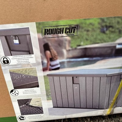 Lifetime 568 Litre Simulated Wood Look Outdoor Garden Patio Storage Deck Box