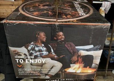 Solo Stove Bonfire 2.0 Wood Burning Stainless Steel Fire Pit Bundle-New Opened