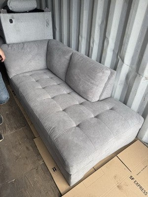 Thomasville Miles Grey Fabric Corner Sofa & Ottoman Right Hand Facing Ex-Display
