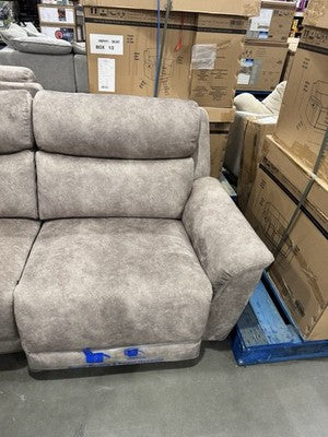Oscar Grey Fabric Power Reclining Large 2 Seater Sofa with Power Headrest