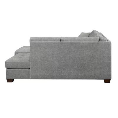 Thomasville Miles Grey Fabric Corner Sofa & Ottoman Right Hand Facing Ex-Display