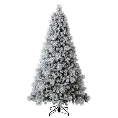 7.5 Ft (2.3M) Pre-Lit Glitter Flocked Artificial Christmas Tree with 1,150 Color
