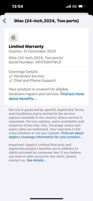 Apple iMac M4 24-inch 8-core CPU 8-core GPU 16GB Ram 256GB SSD Blue NEW Mac
