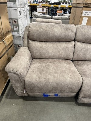 Oscar Grey Fabric Power Reclining Large 2 Seater Sofa with Power Headrest
