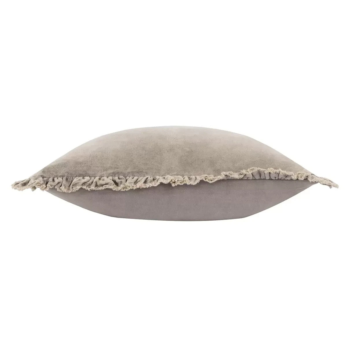 Furn Bertie Velvet Feather Fill Cushion 2 Pack in Taupe, 45 x 45 cm