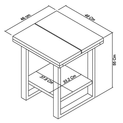 Bentley Designs Tivoli Dark Oak Side Table