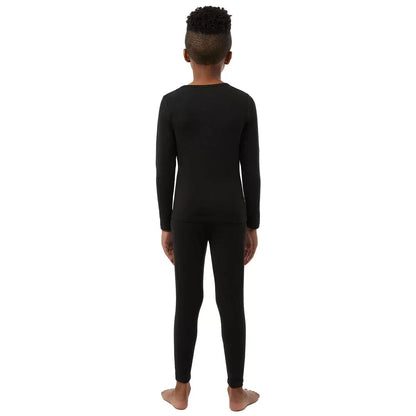 32 Heat Kids Plush Base Layer Set in Black L (10-11 years)