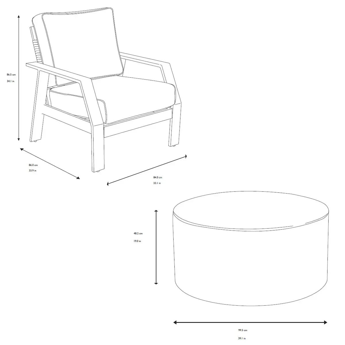 Garden Patio Chat Set West Coast Casual Urbino 5 Piece Woven / Cream RRP 1400