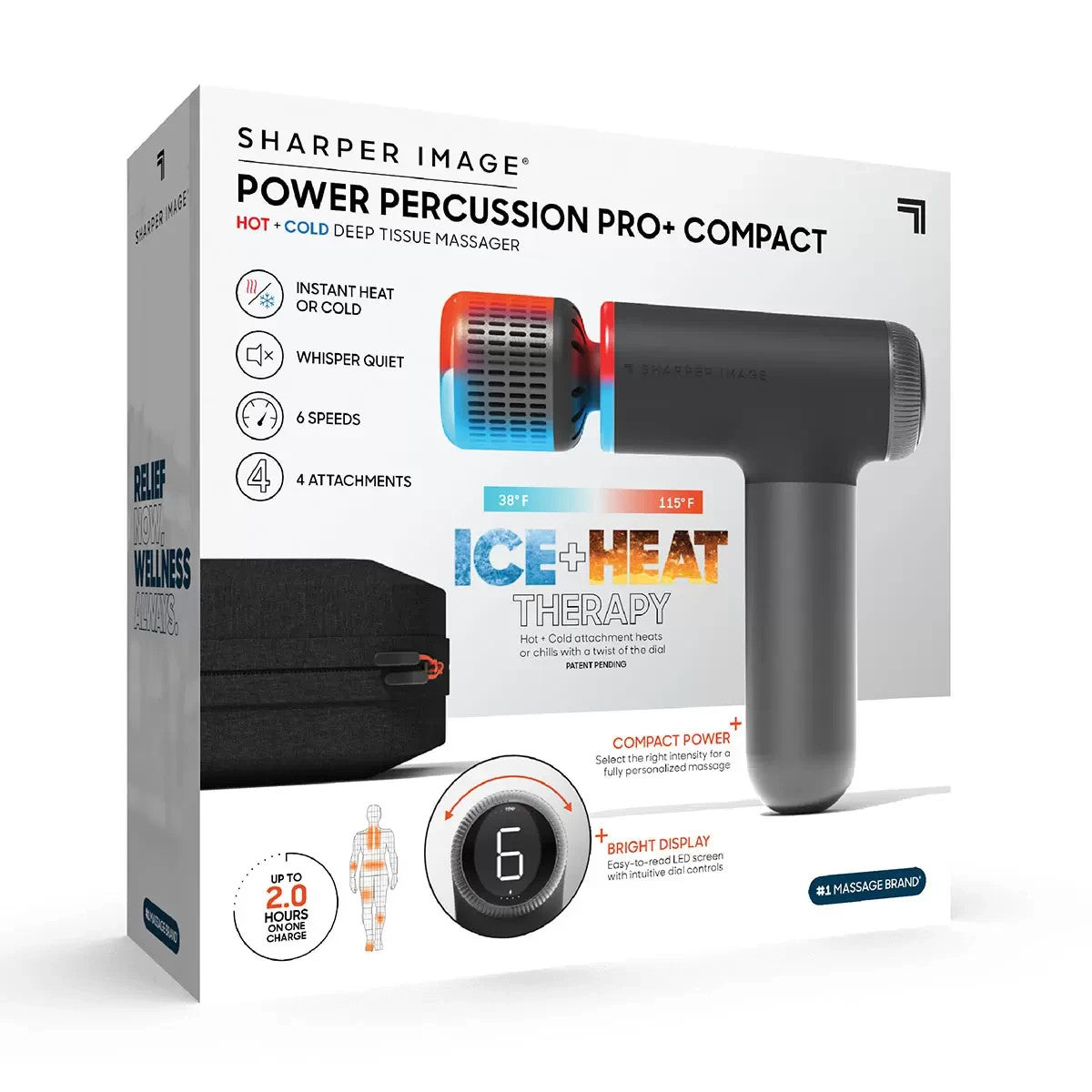 Sharper Image Percussion Pro+ Hot and Cold Compact Massager