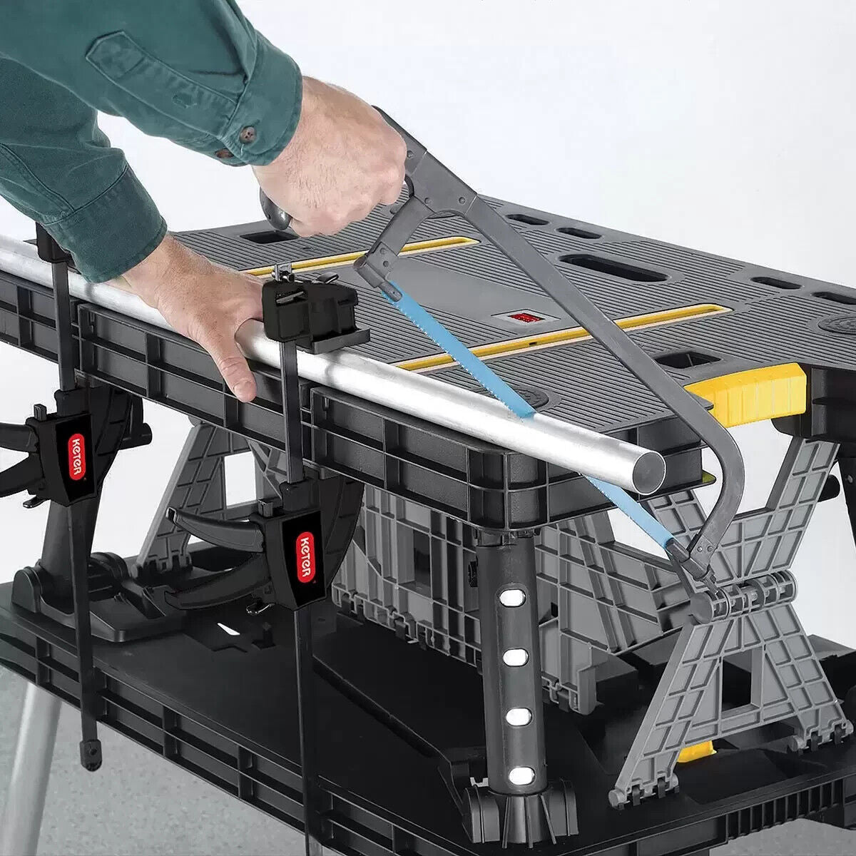 NEW Keter Folding Worktable with Clamps