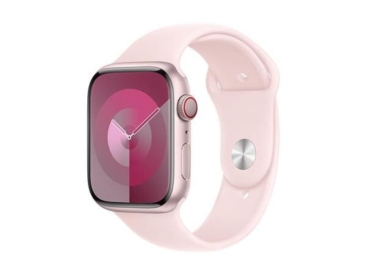 Apple Watch Series 9 GPS + Cellular 45mm Pink Al Case Pink Sport band M/L