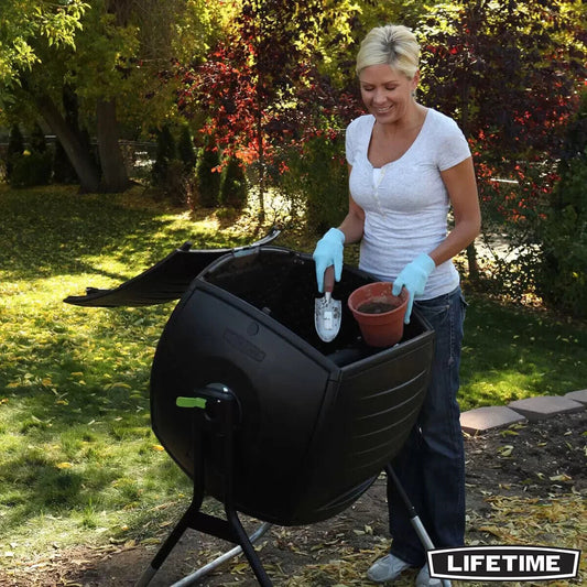 Lifetime 189 Litre (50 Gallon) Single Composter Black Model 60076