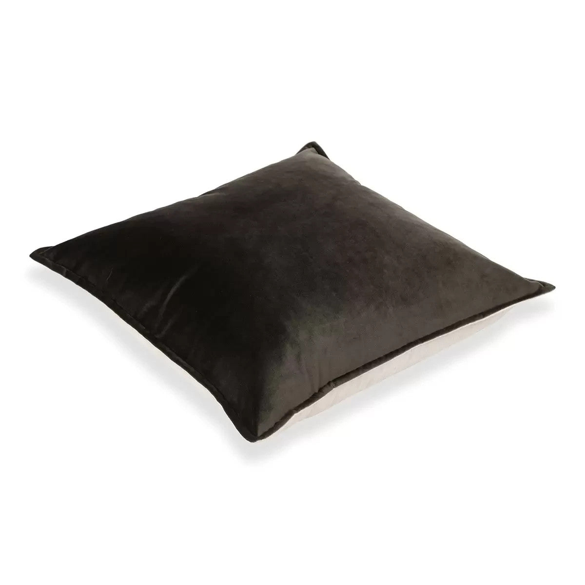 Velvet Feather Filled Deco Cushion 55 x 55 cm, Beluga