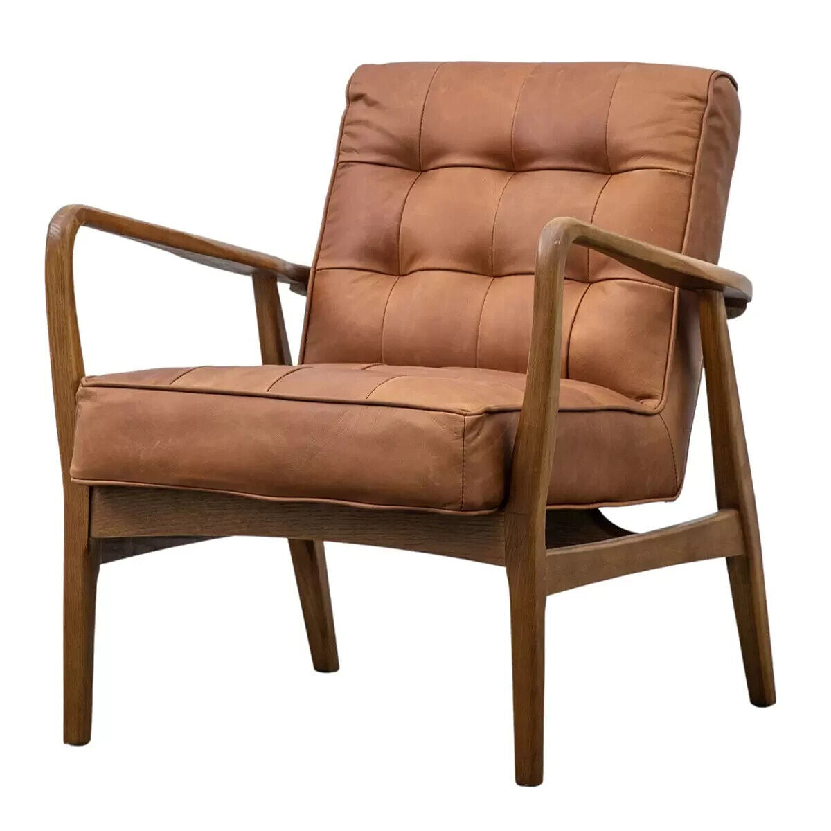New Gallery Humber Vintage Brown Leather Armchair Stylish. Delivery available