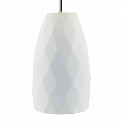 Ciara Geometric White Table Lamp där lighting