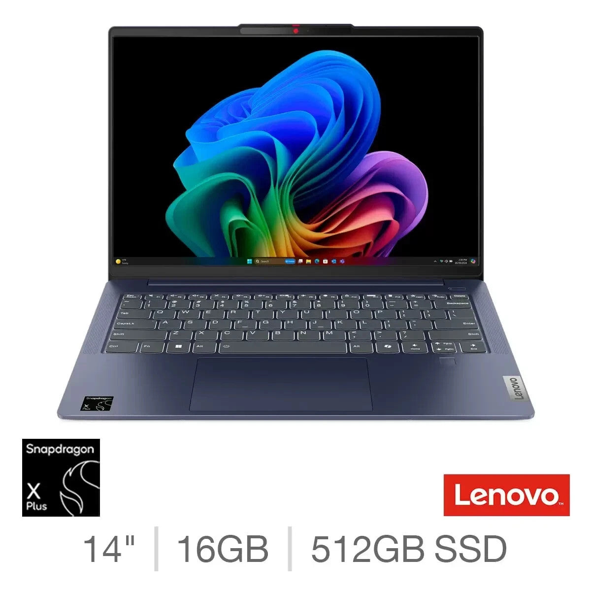 Lenovo IdeaPad Slim 5, Snapdragon X Plus, 16GB RAM, 512GB SSD, 14 Inch Laptop