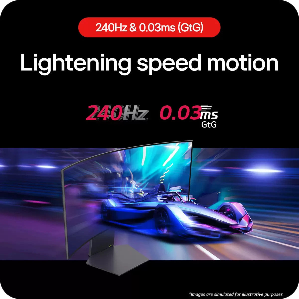 LG Gaming Monitor 34 Inch UltraGear WQHD 240Hz OLED , 34GS95QE-B Black VAT