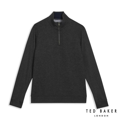 Ted Baker Men's Quarter Zip Sweatshirt in Charcoal, Extra Large RRP £95