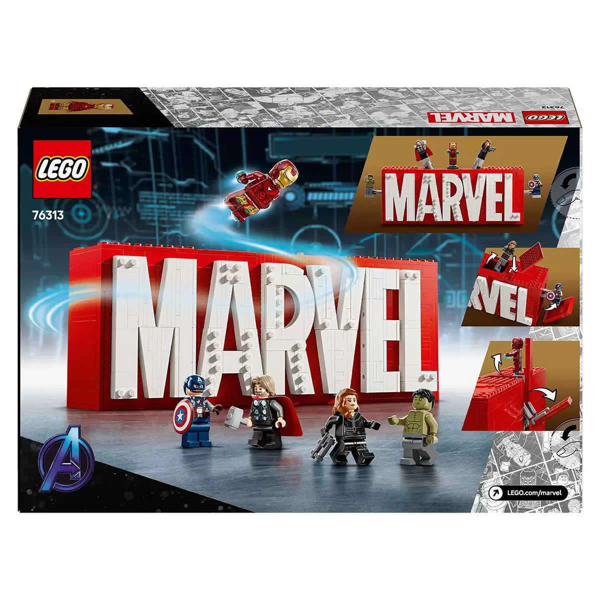 LEGO Superheroes MARVEL Logo & Minifigures - Model 76313