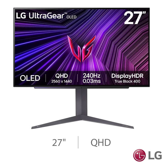 LG UltraGear 27 Inch QHD 240Hz OLED Gaming Monitor, 27GS95QE-B