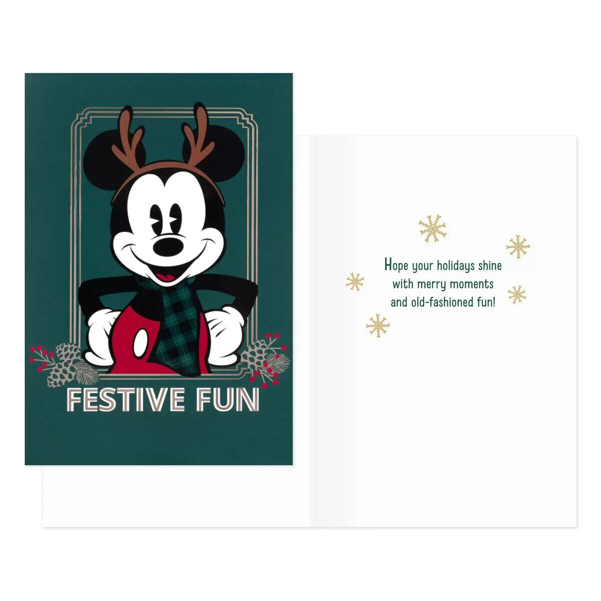 Hallmark Printed 40 Pack Disney Festive Fun Christmas Cards Mickey Mouse
