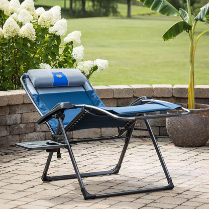 Timber Ridge Zero Gravity Folding Lounger with Side Table