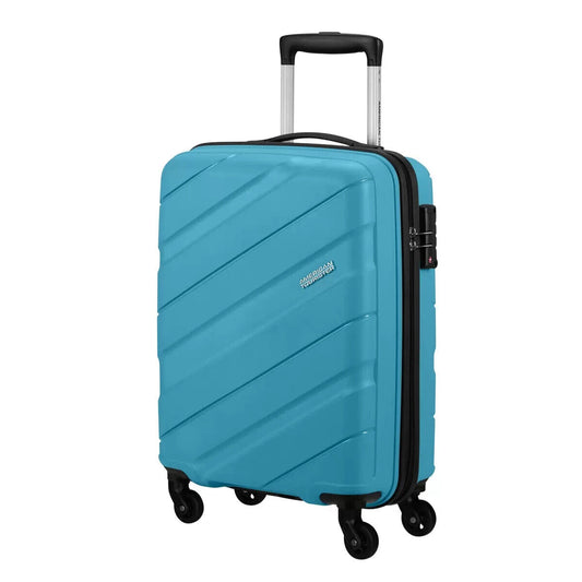 American Tourister Jet Driver 55cm Carry On Hardside Spinner Case in Light Blue