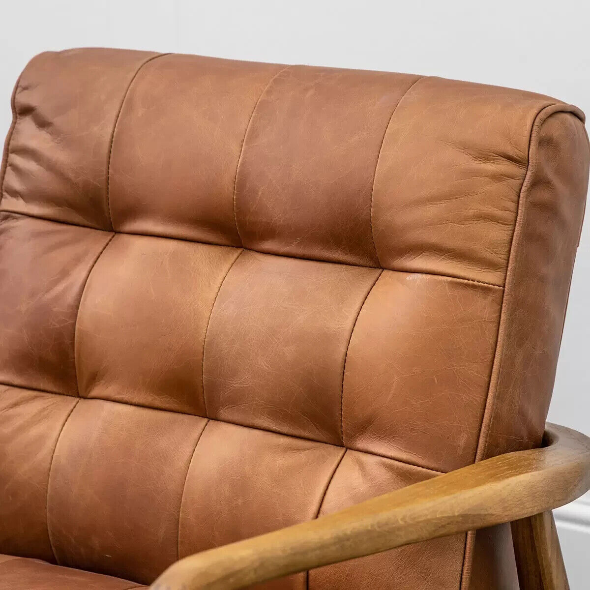 New Gallery Humber Vintage Brown Leather Armchair Stylish. Delivery available