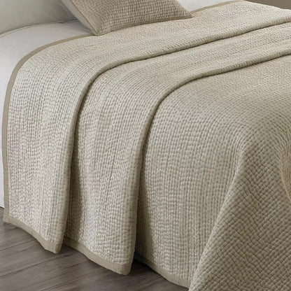 NEW Brooklands Champagne Quilted Super King Bedspread, 265 x 265 cm