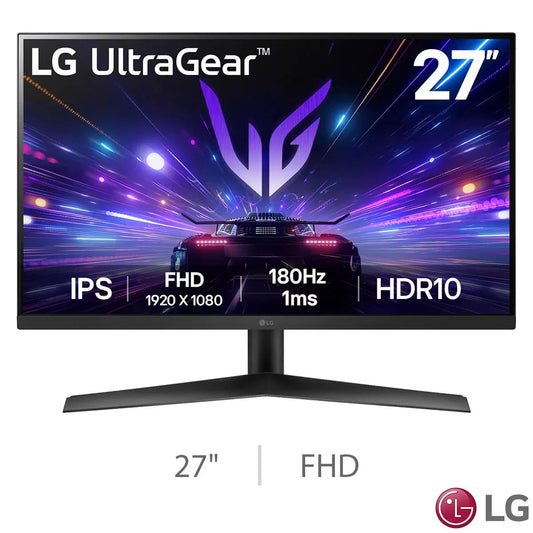 LG Ultragear 27 Inch Full HD 180Hz IPS Gaming Monitor, 27GS60F-B