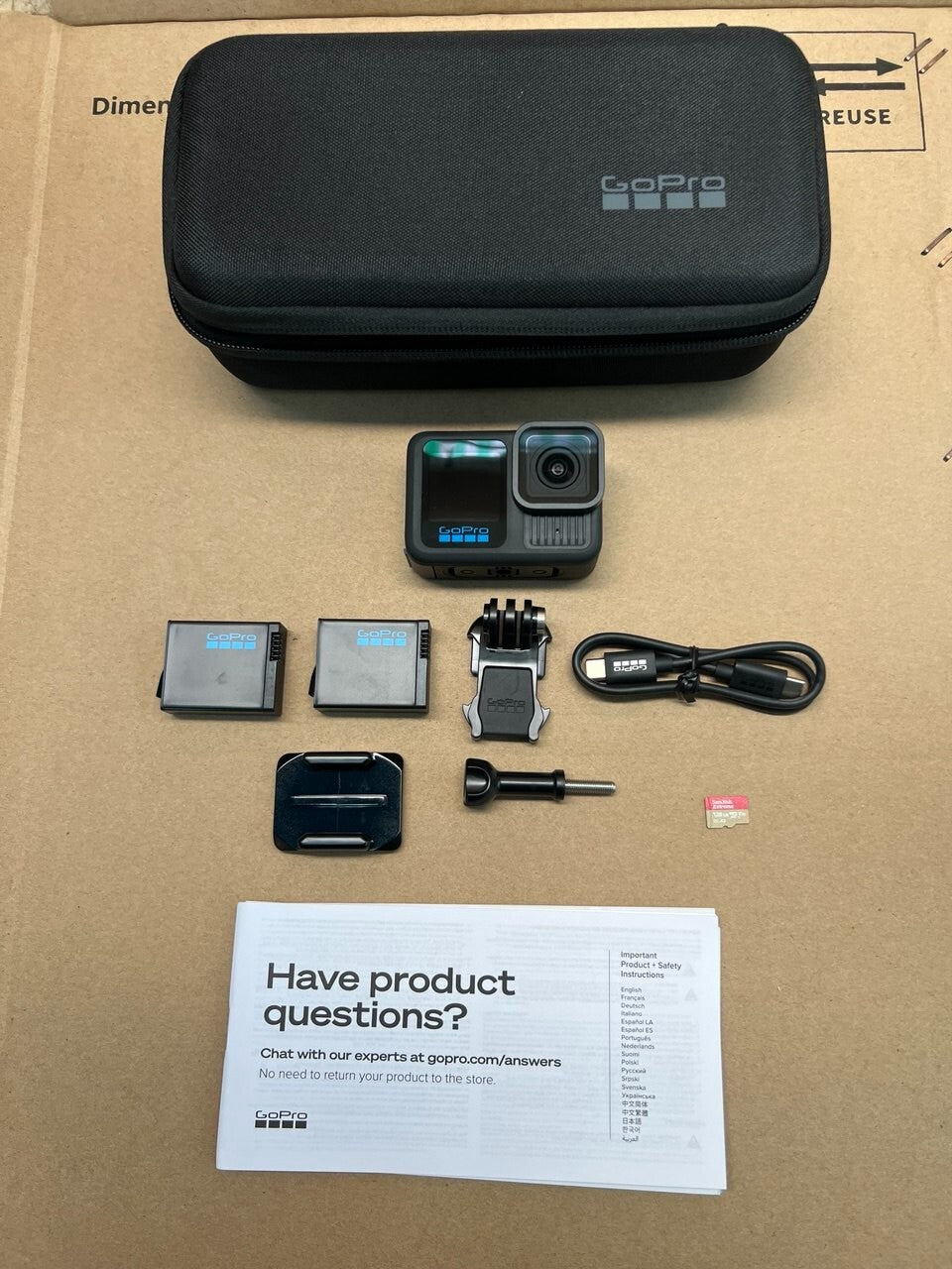 GoPro HERO 13 Bundle + 2 Enduro Battery + 128GB SD Card + Case